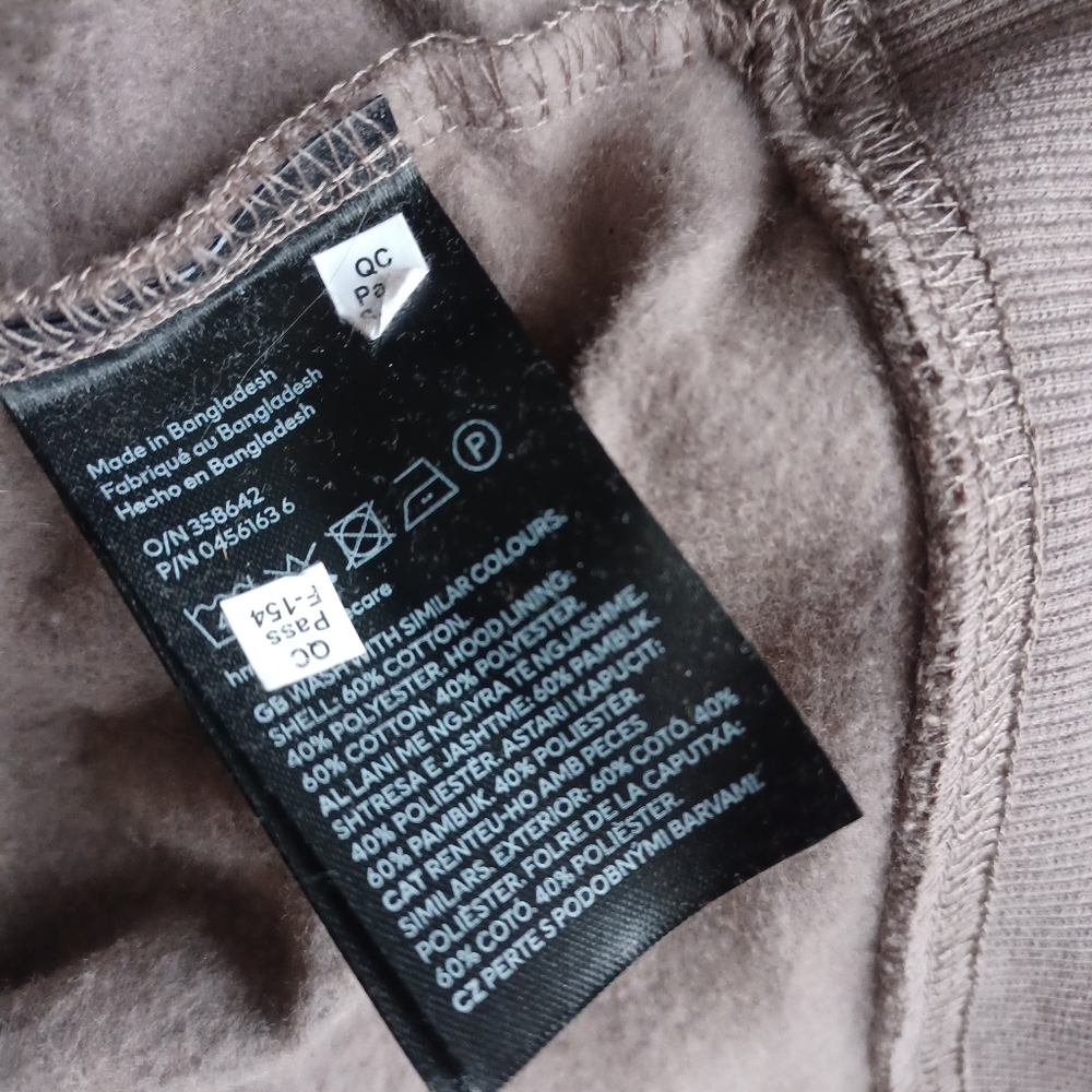 ๐๏ธNWT H&M Hoodie in 'Dark Taupe', Size XL - Picture 16 of 16